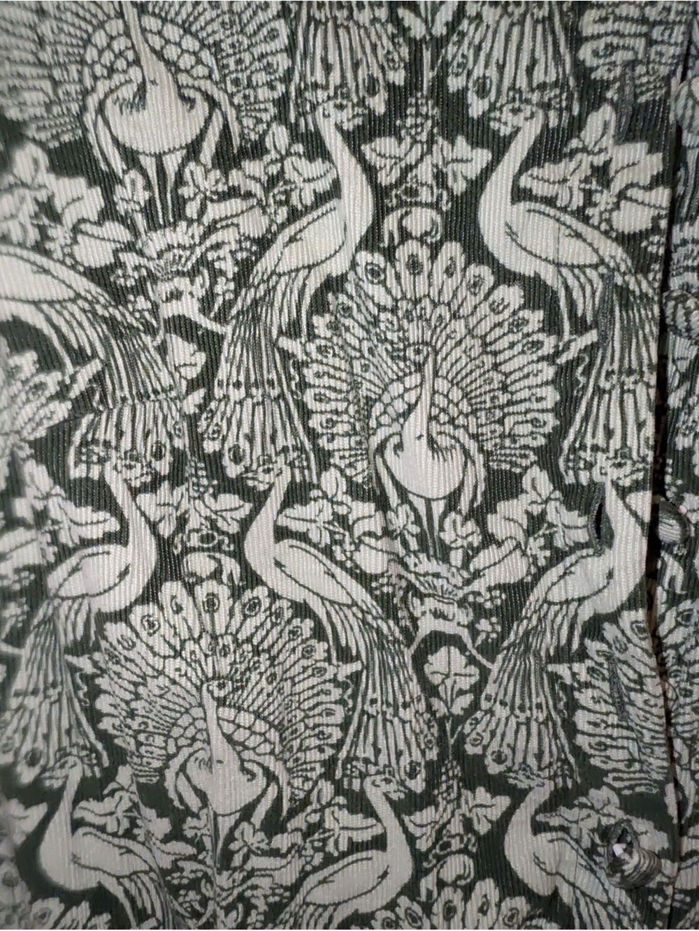 Hunter & mint Green Peacock Bird Print Sleeveless Jumpsuit - Picture 3 of 5